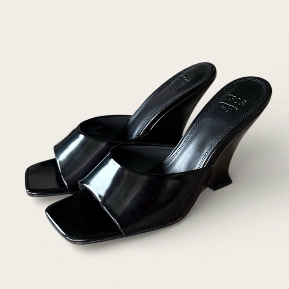 ASOS Tansi Black Wedge Heels